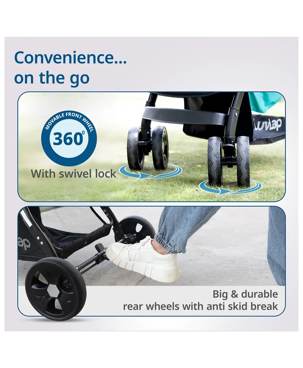 LuvLap Galaxy Baby Stroller for 03 Years, 5-Point Safety Harness