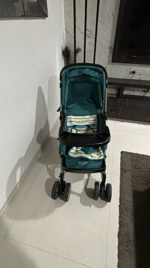 Baby hug 2 in 1 rocker and roll stroller cum rocker green