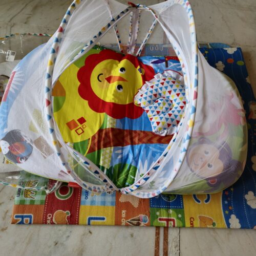 Fisher Price baby mattress with mosquito net