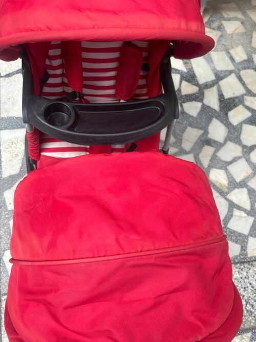 Babyhug Twinster Easy Foldable Twin Stroller – Red