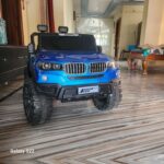 Kids Battery Operated Ride on Jeep (Blue) – Dual Control Mode, Swing Function, LED Lights, with Seat Belts