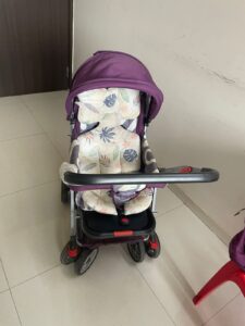 Luvlap Stroller with Added Cushion and Foldable Design (Moderately Used)
