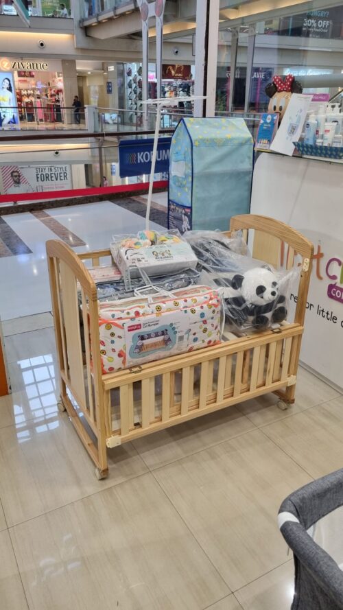 BabyHug -First Cry Rocking cot cum junior bed with mattress