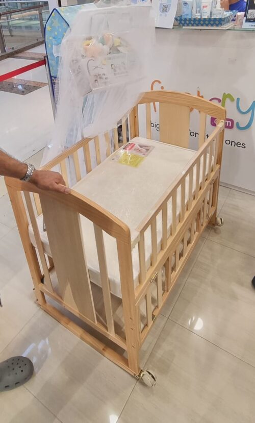 BabyHug -First Cry Rocking cot cum junior bed with mattress