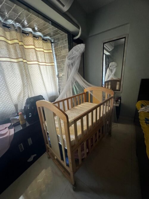 BabyHug -First Cry Rocking cot cum junior bed with mattress