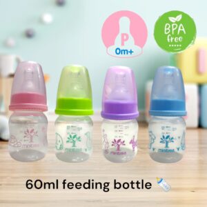 Minitree 60ml BPA-Free Feeding Bottle – 0m+ (Available in 4 Colors)