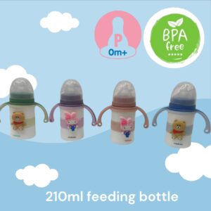 210ml Feeding Bottle – BPA-Free for Newborns