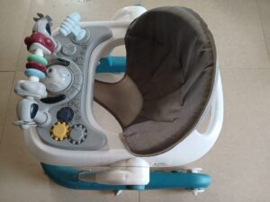 Babyhug Anti-Fall Baby Walker with Push Walker Feature & Musical Play