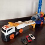 Toy Truck with Foam Ball Gun and Ramp (Includes 6 Foam Balls and 3 Cars)