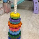 Shooting Star Spinning Tower – Multicolour Wooden Toy