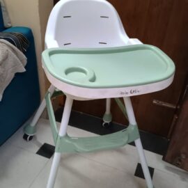 Little One 3 in 1 Convertible High Chair for Kids – Adjustable, Foldable (Green, White)