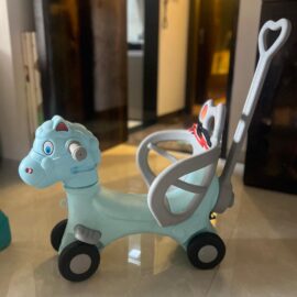 Jam & Honey 3-in-1 Ride-On and Rocker with Parental Handle | for Kids 2-5 Years Old | Non-Toxic PE | Durable and Safe with Seat Belt | BIS Approved | Blue