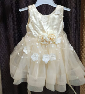 Shiny Peach Flare Frock