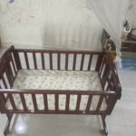 Wooden Baby Crib with Mosquito Net