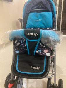 LuvLap Baby Stroller – Compact & Lightweight, Easy Fold, Comfortable Ride with 5-Point Safety Harness
