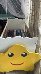 Babyhug Lucky Star Wooden Cradle with Wheels & Big Storage Drawers – Safe, Stylish & Functional