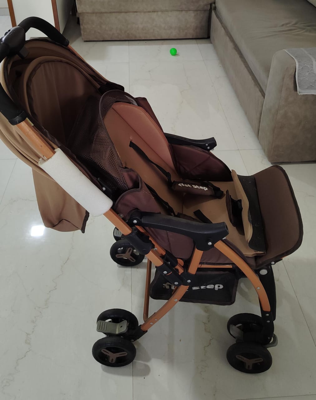 First Step Baby Stroller- Brown