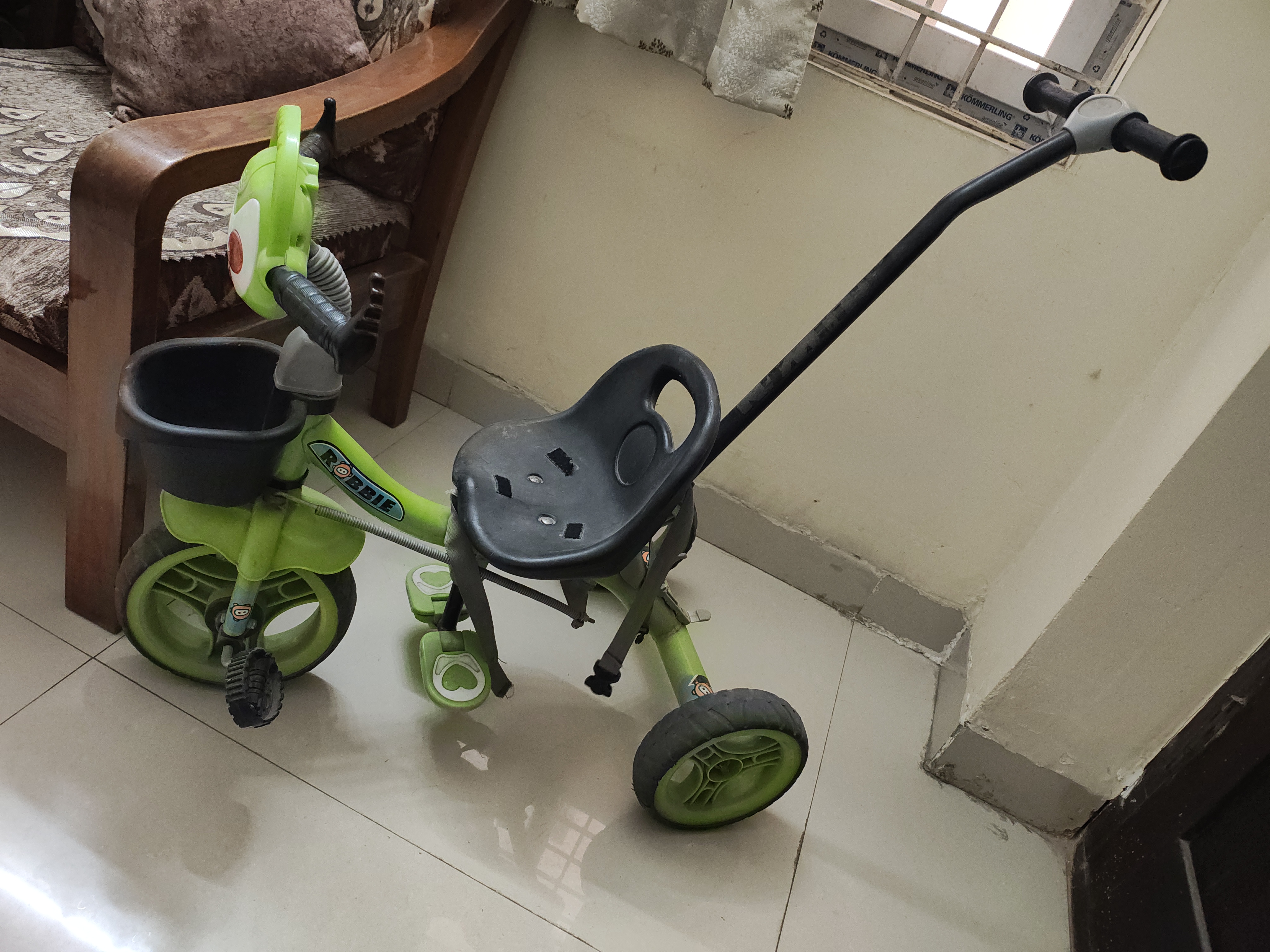 Preowned Green & Black Tricycle for Kids