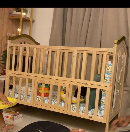 Pre-Owned Pinewood Baby Bed Crib 15-in-1 Rocking Cot