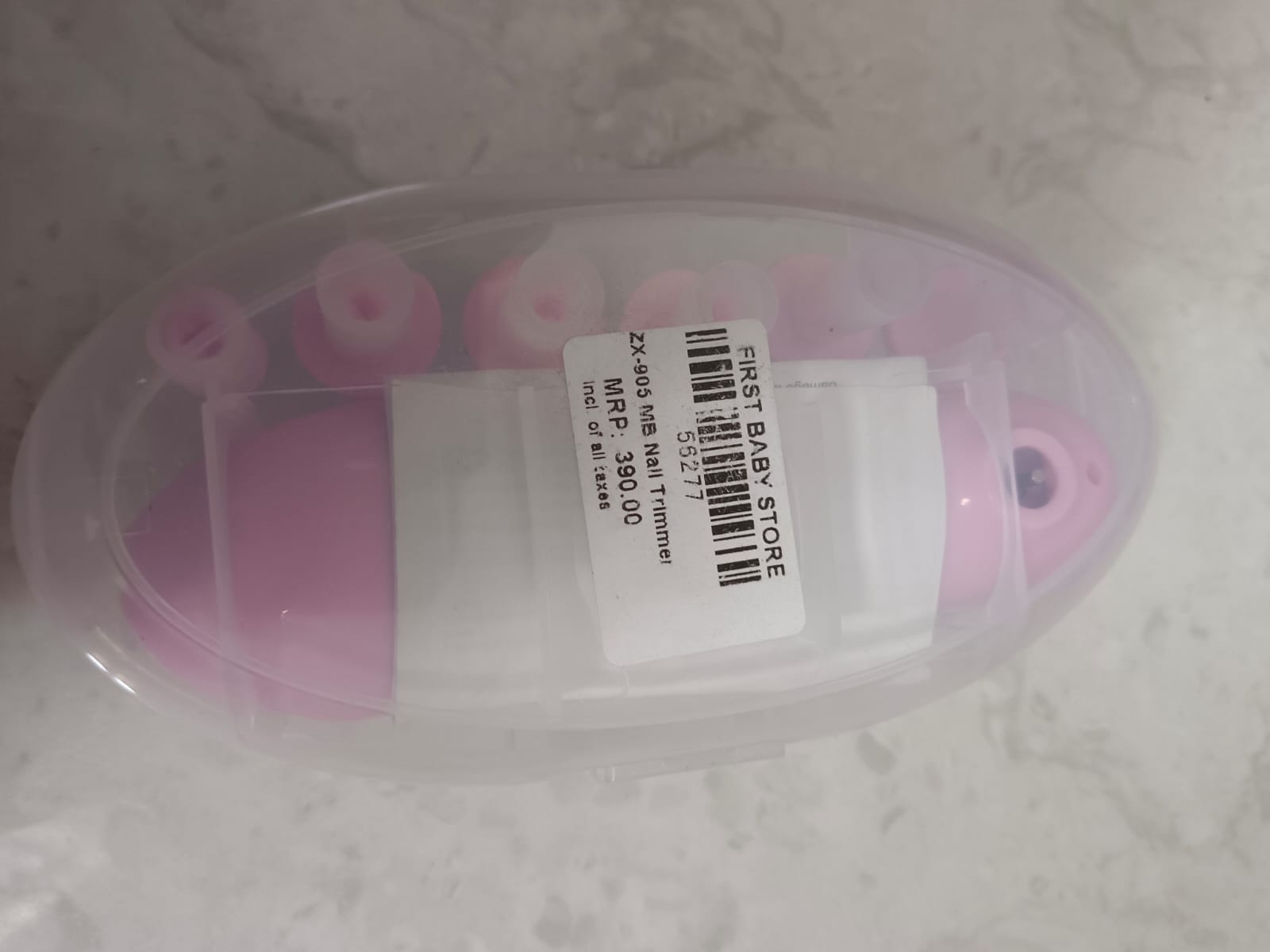 First Baby Store Electric Baby Nail Trimmer – Gentle & Safe Nail Care Kit (Pink)