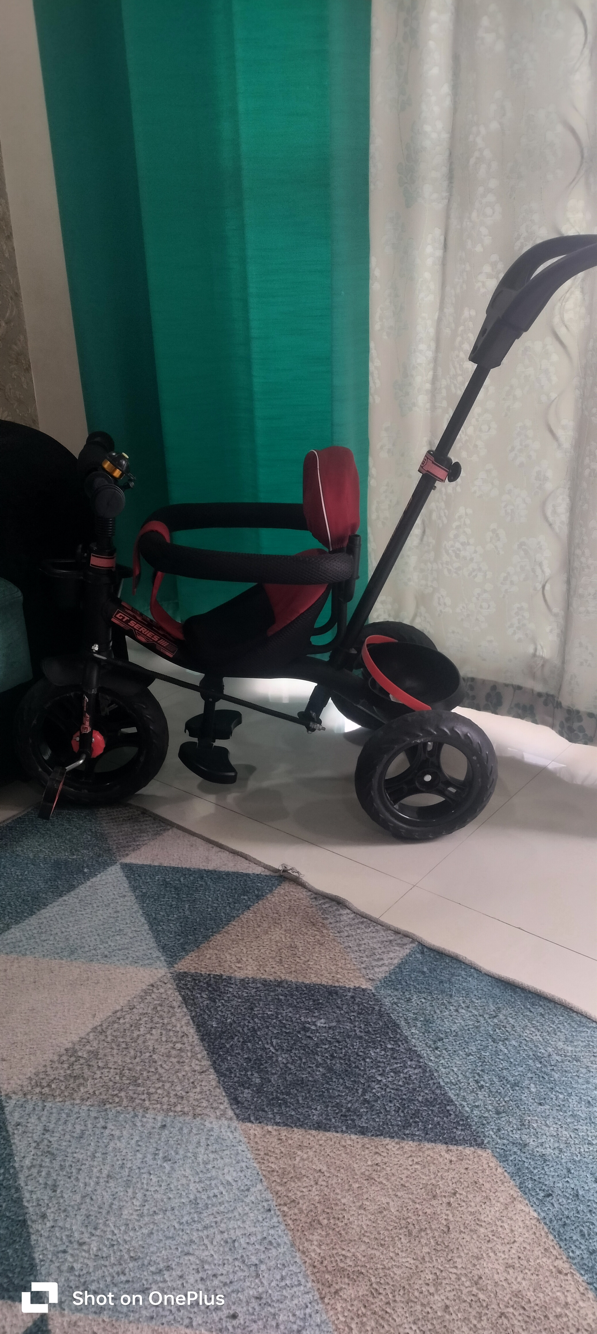 3-in-1 Tricycle for Toddlers with Parental Control Handle