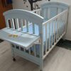 Preowned Adjustable Baby Cot with Mattress & Side Protectors