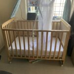 Wooden Baby Crib with Mosquito Net