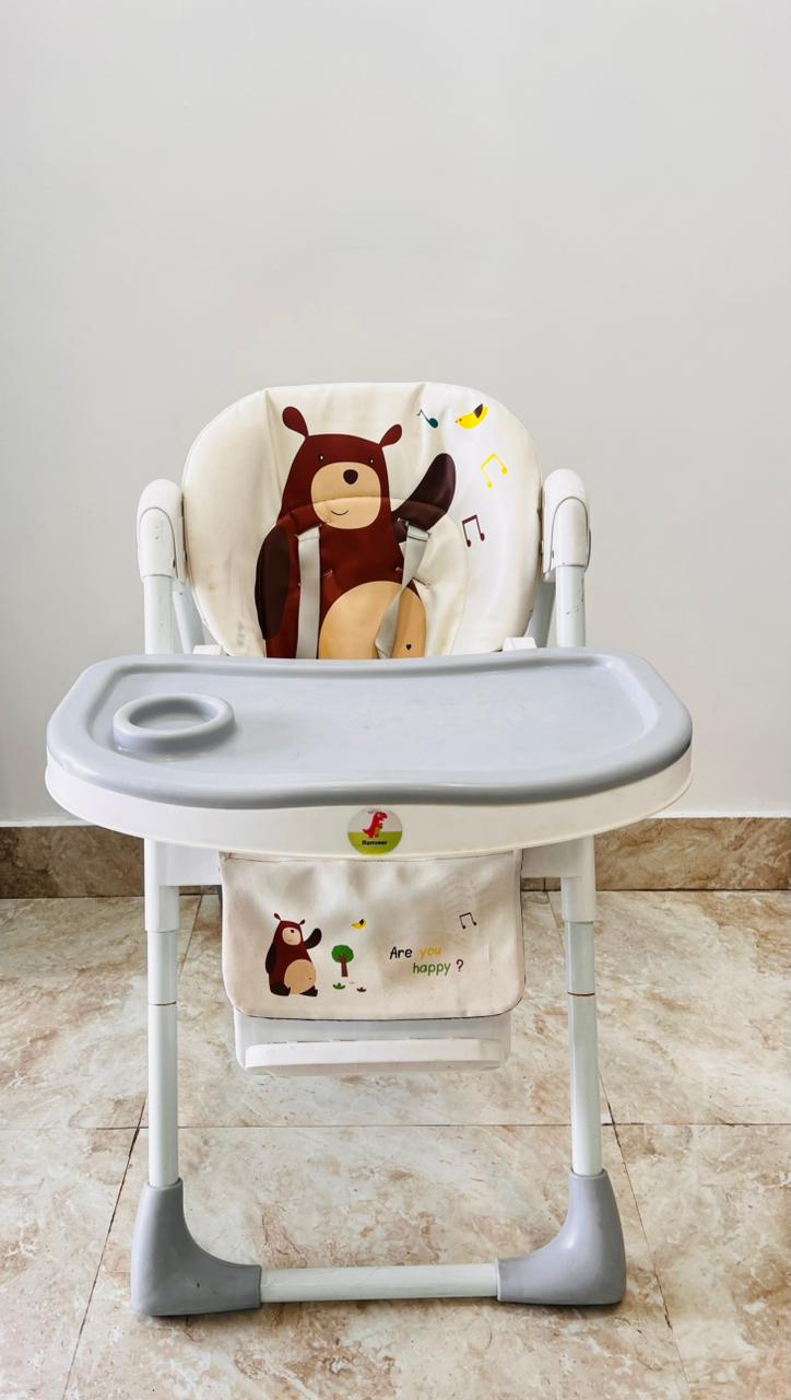 R for Rabbit Baby High Chair – Height Adjustable, 3 Recline Modes & Removable Meal Tray