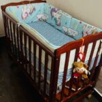 Babyhug Wooden Cot with Mattress