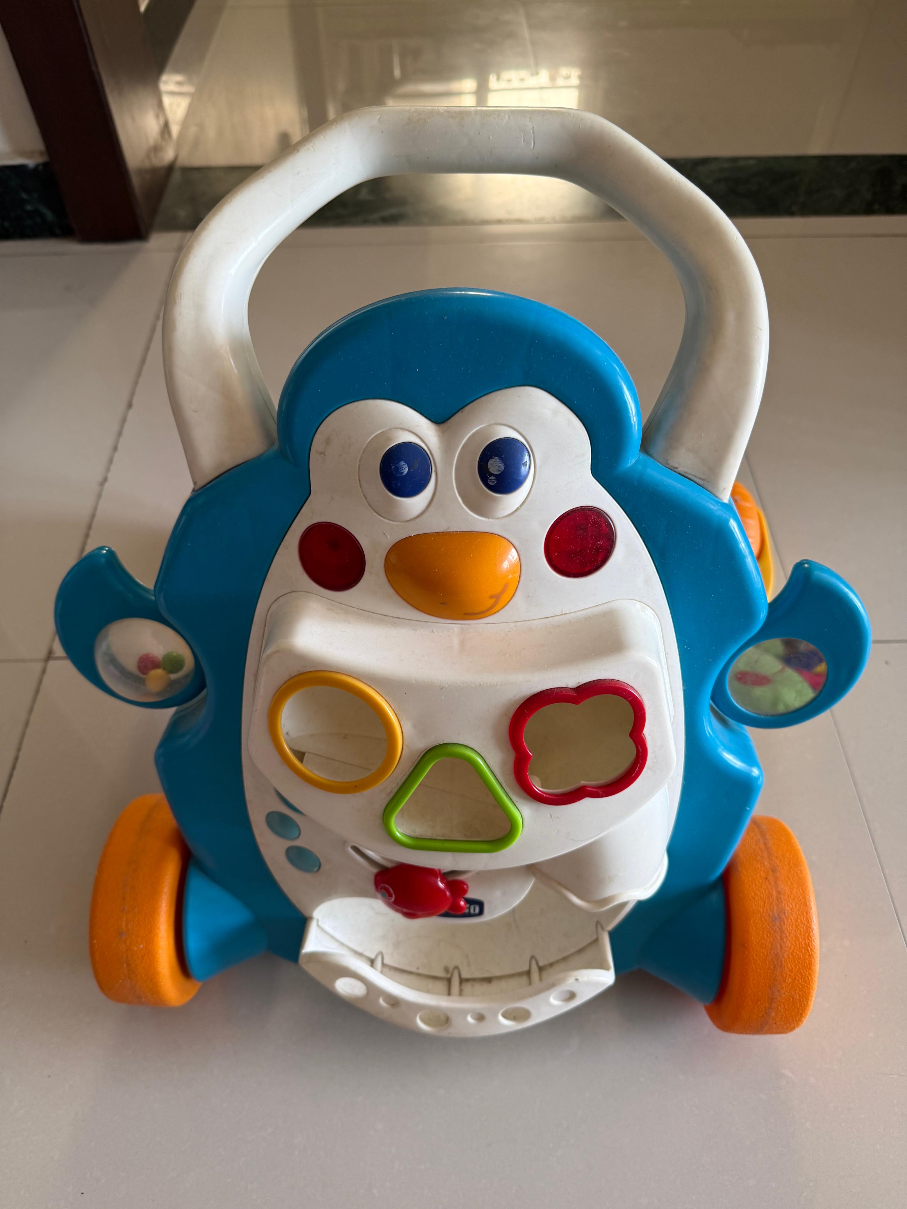 Penguin Colorful Baby Walker with Safety Lock