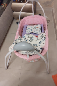 Preowned Baby Rocker / Swing with Cushion Support