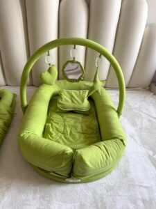 Pre-Owned Tulo Baby Nest Bed with Mosquito Net & Play Hanger-Combo Offer