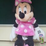 Preowned Disney Minnie Mouse Plush w/Pink Dress and Bow