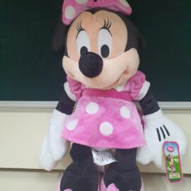 Preowned Disney Minnie Mouse Plush w/Pink Dress and Bow