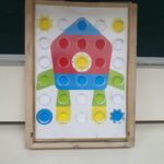 Preowned Wooden Rocket Color Matching Board