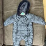 Preloved Baby Winter Quilted Romper with Hood