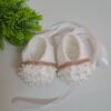Crochet baby girl shoes with beads