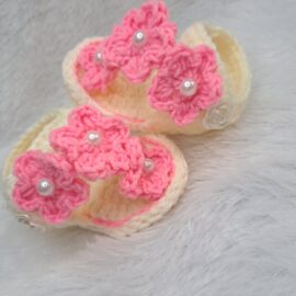 Crochet handmade baby girl sandals