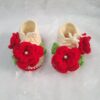 Crochet Baby Shoes with Rose Flowers