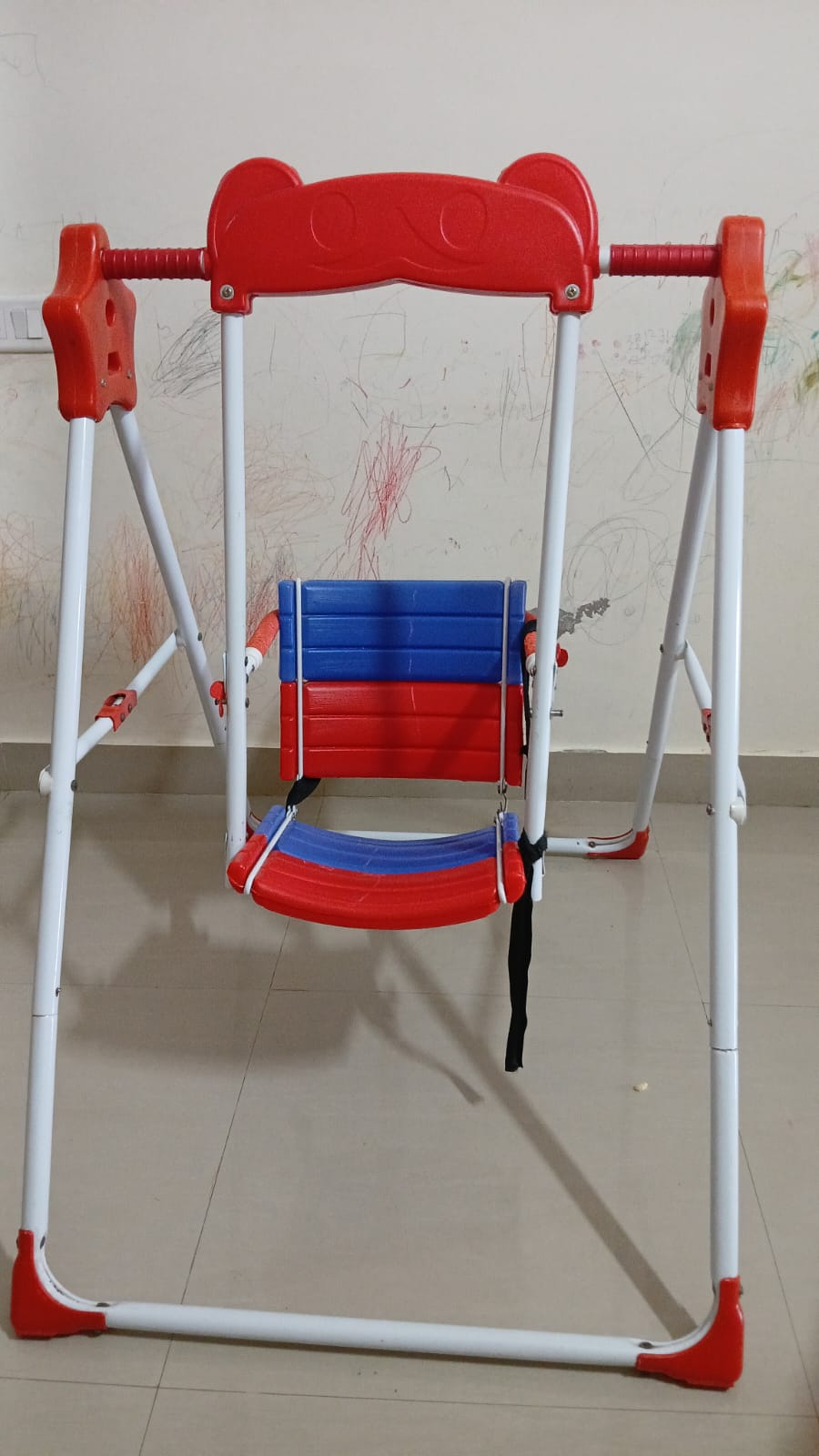 Pre-Owned Red and Blue Baby Swing