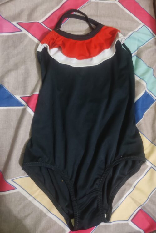 Ekasya Girls' Black Bathing Suit – Stylish Swimwear for 9–12 Years