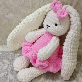 Crochet Handmade Long Ear Bunny – Soft, Cuddly & Perfect for Bunny Lovers