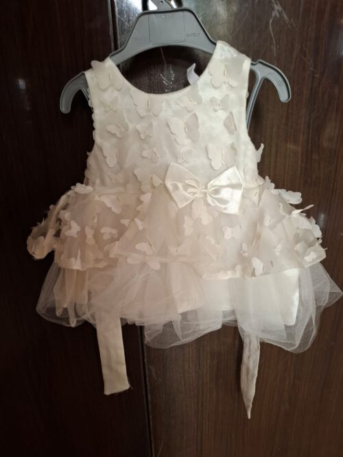 Babyhug Sleeveless Party Wear Tutu Frock – Butterfly & Bow Appliqué (Hardly Used)