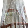 Babyhug Ionia wooden cradle with mosquito net cheery