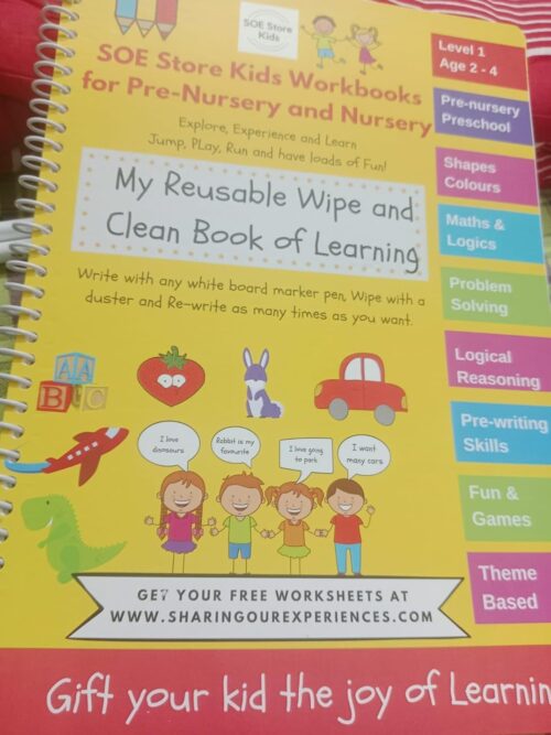 Wipe and Clean Early Learning Activity Book – A4 Size (50 Pages)
