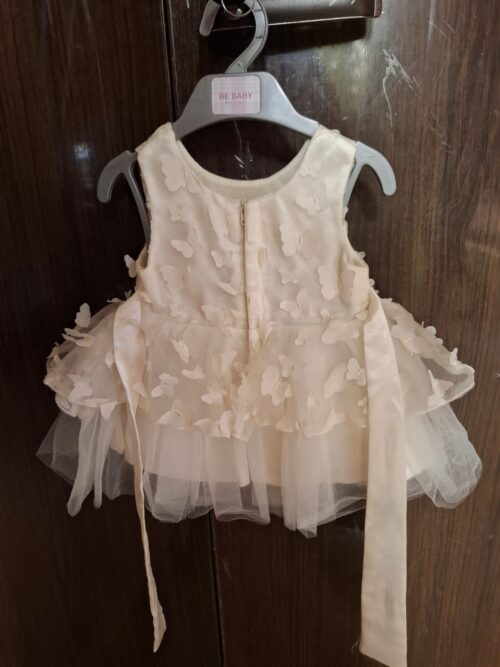 Babyhug Sleeveless Party Wear Tutu Frock – Butterfly & Bow Appliqué (Hardly Used)