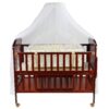 Luvlap baby cot cum crib wooden finish