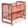LuvLap C-50 Baby Wooden Cot with Mosquito Net, EN certified Baby Furniture suitable for new born to 12 month, without mattress (Cherry Red)