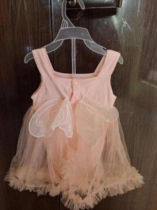 Mark & Mia Cotton Party Wear Onesie – Embroidered Floral Design with Butterfly Wings (Hardly Used)