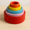 Aariro Montessori Wooden Nesting Bowls – Stack, Sort & Learn!
